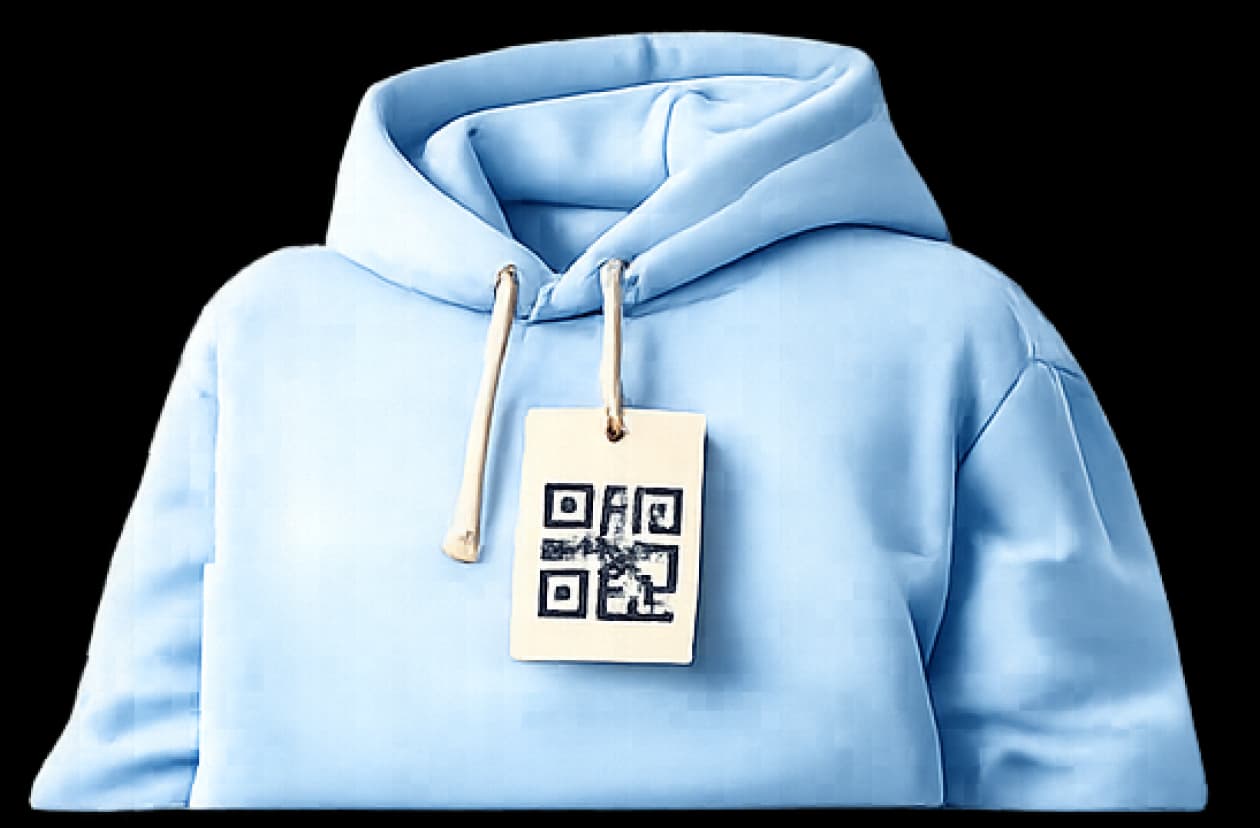 Hoodie QR Code Label