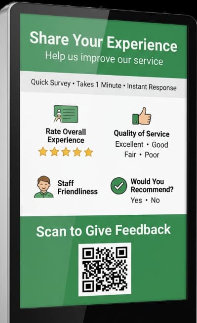 Feedback Kiosk With QR Code Scanning