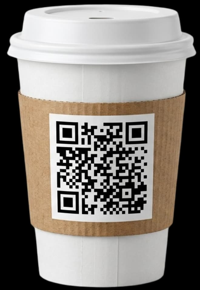 Coffee Cup QR Code Print