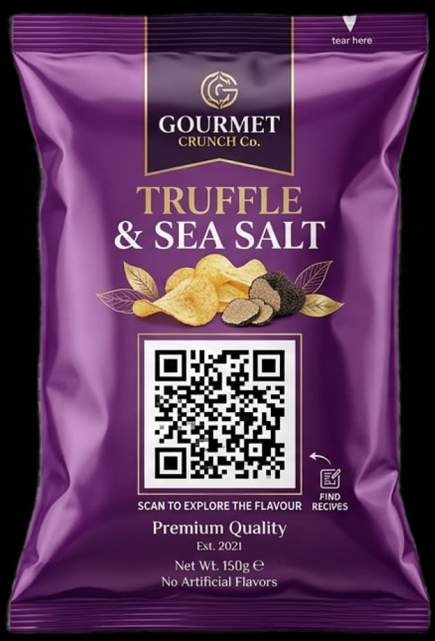 Snack Pack QR Code Label