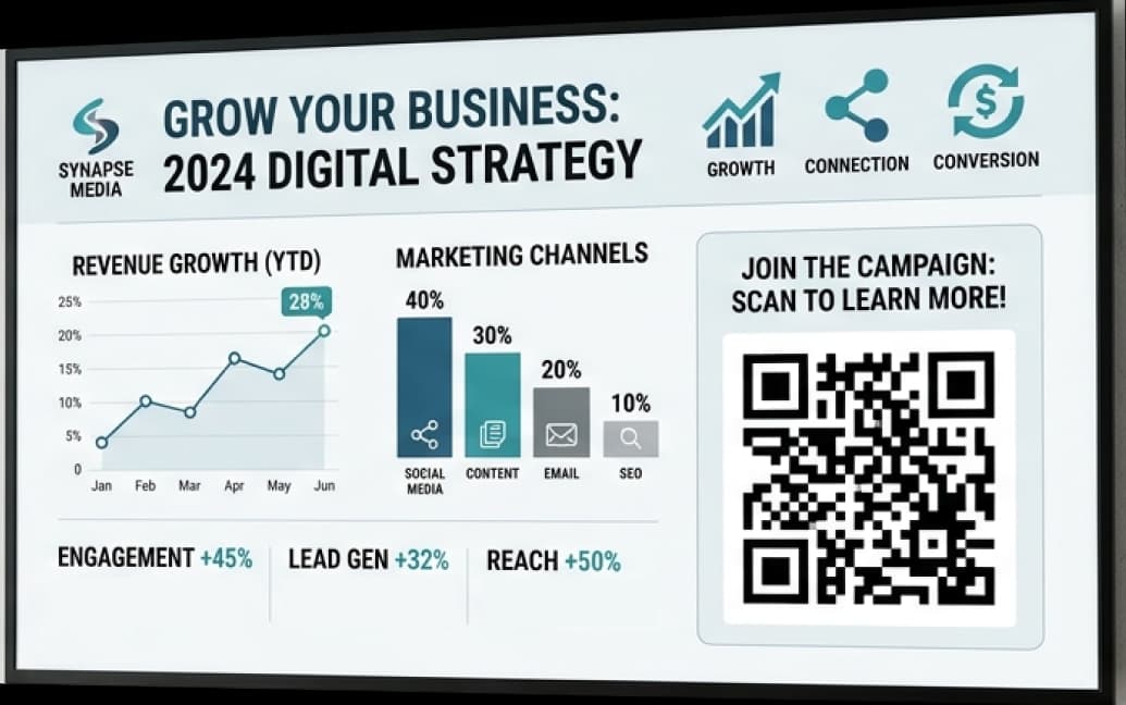 Marketing Infographic With Qr Code