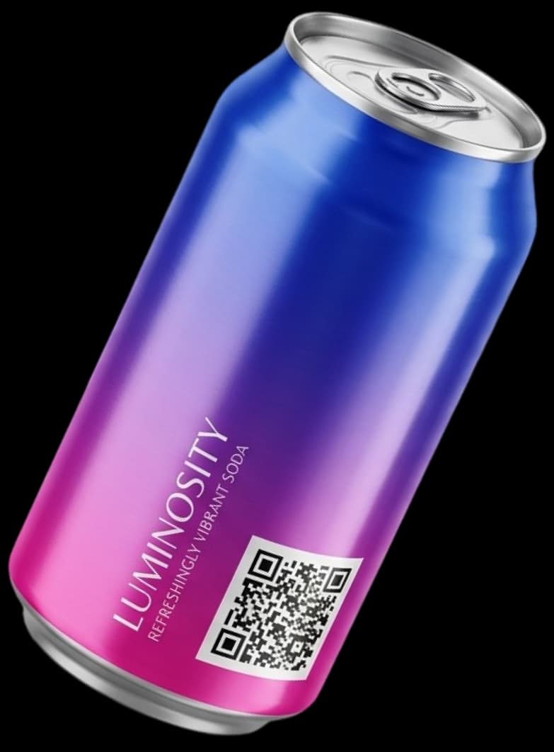 Beverage Can With Scannable Code Design