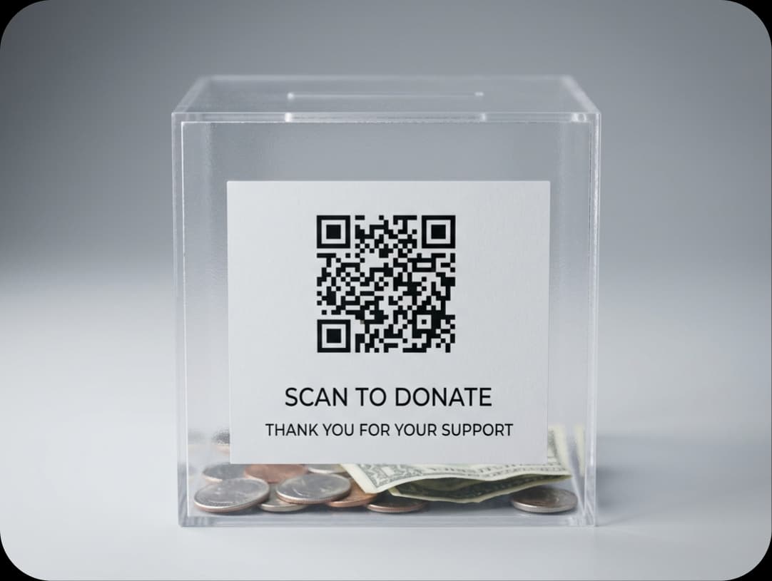 Donation Box With QR Code