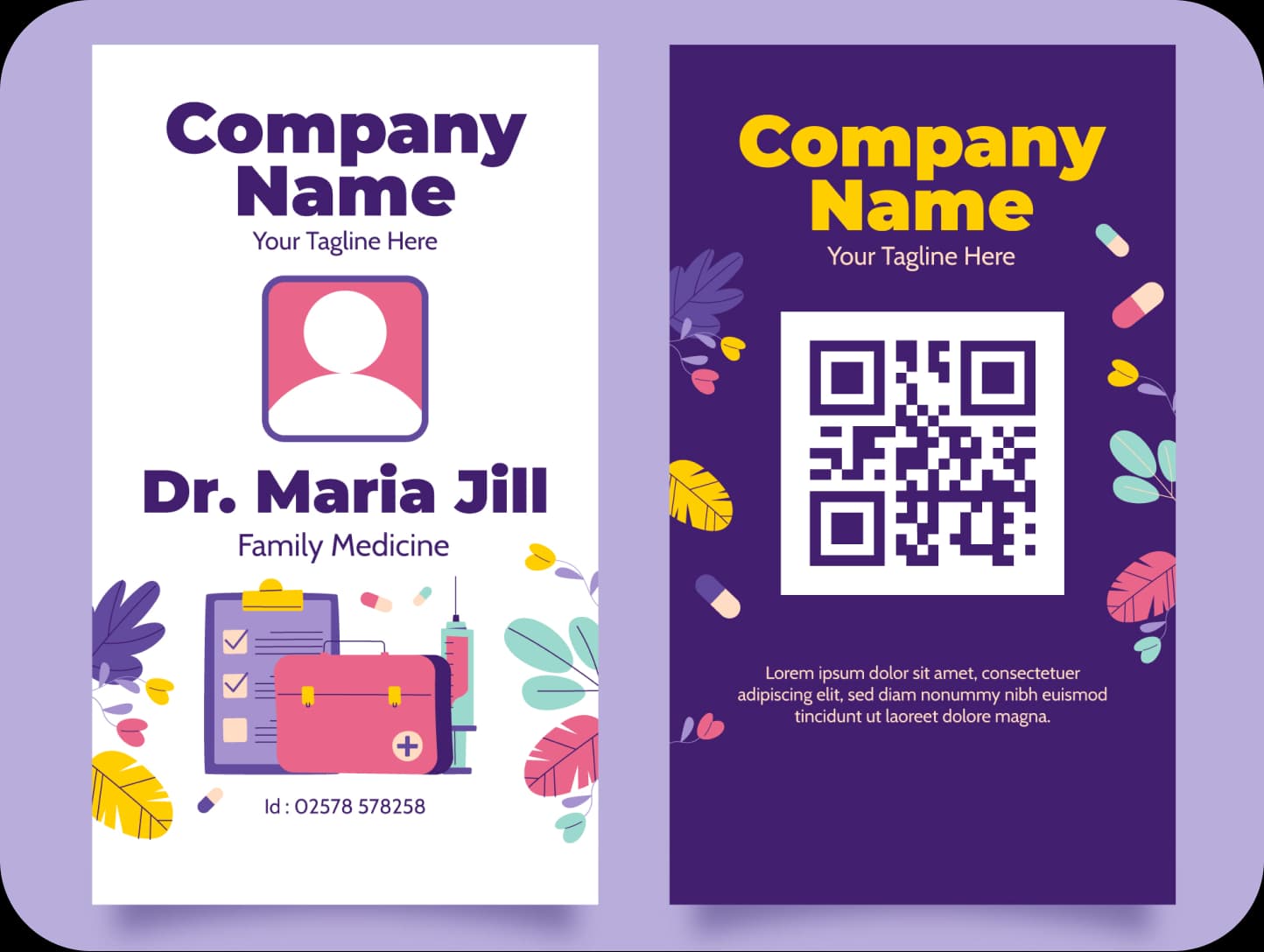 Business Card QR Code Layout