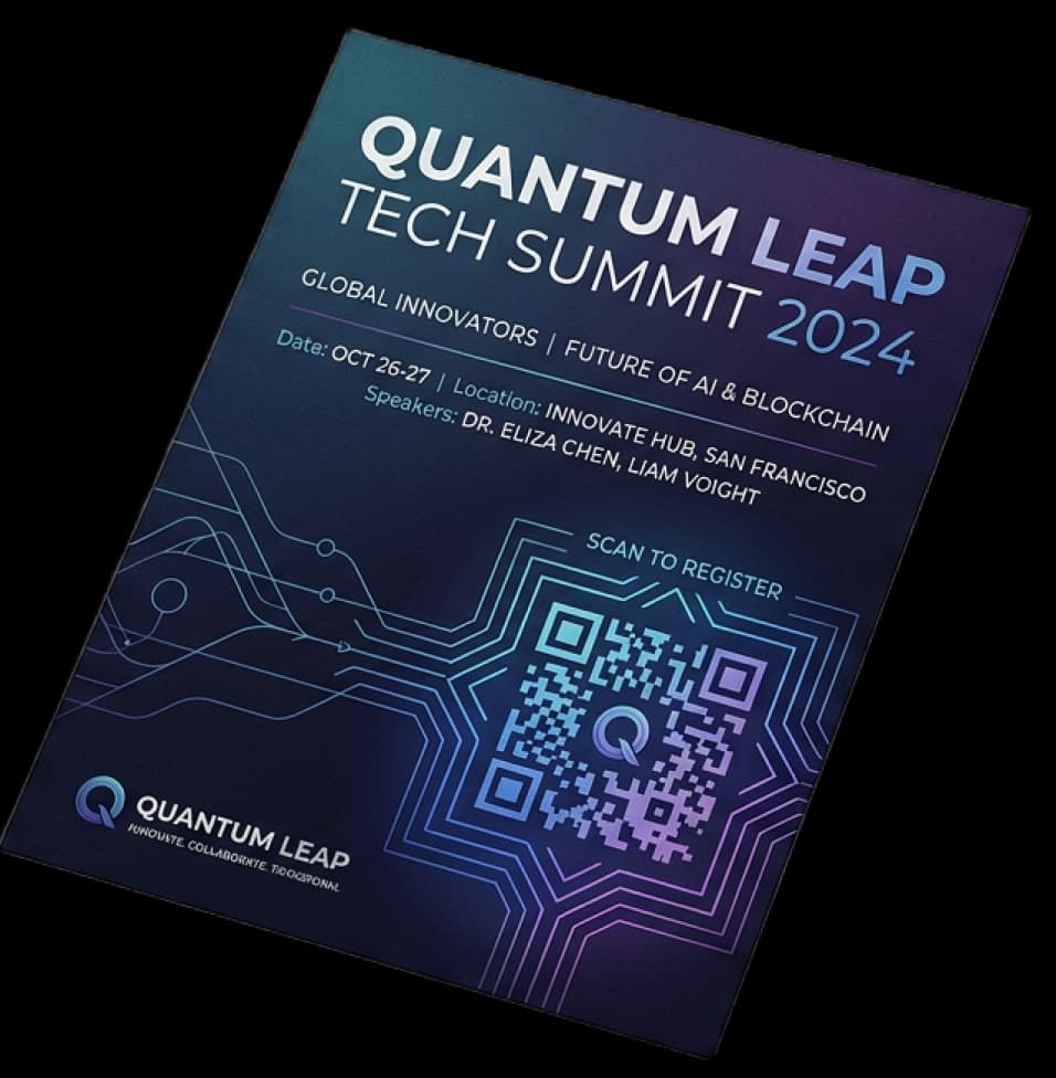 Tech Event QR Code Flyer