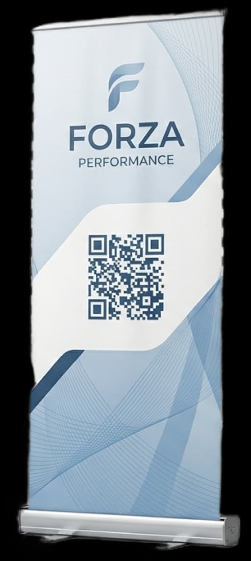 Corporate Roll Up QR Code Banner Corporate Roll Up QR Code Banner
