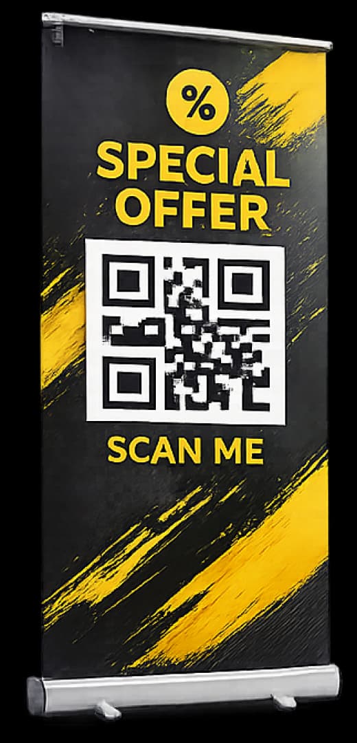 Promotional QR Code Offer Banner Promotional QR Code Offer Banner