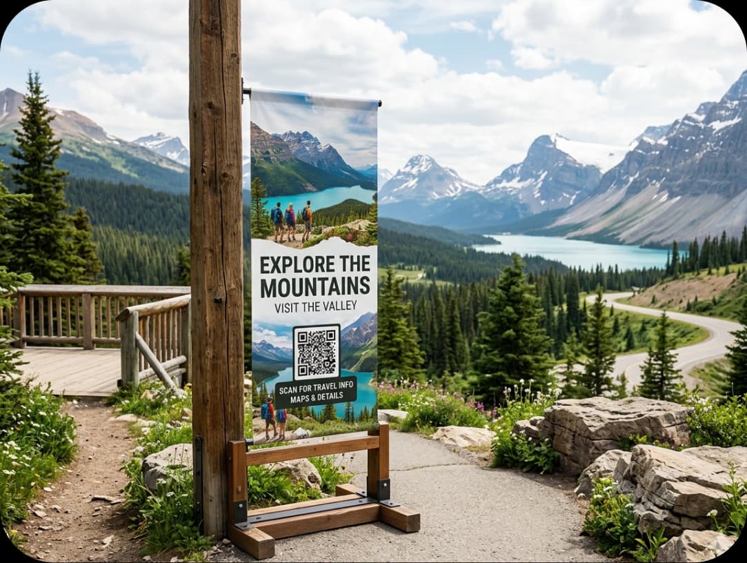 Scenic Trail QR Code Sign Scenic Trail QR Code Sign