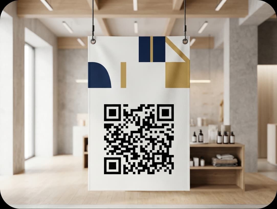 Storefront Large QR Code Display Storefront Large QR Code Display