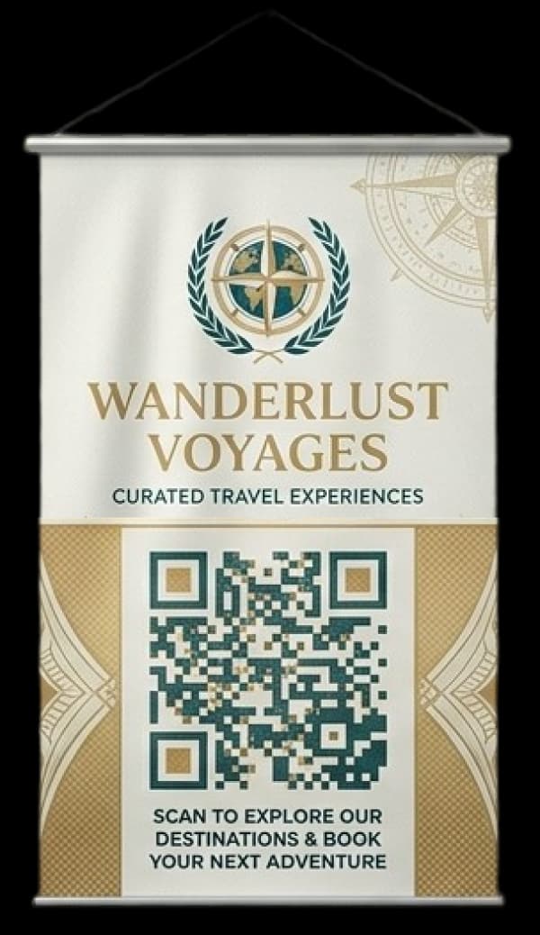 Travel Tourism QR Code Banner Travel Tourism QR Code Banner