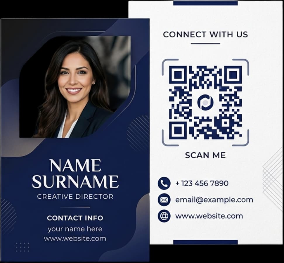 Photographer Card With QR Design Photographer Card With QR Design