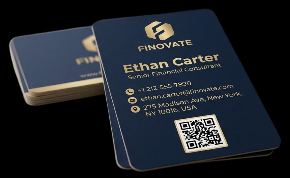 Restaurant Card With Food And QR Restaurant Card With Food And QR