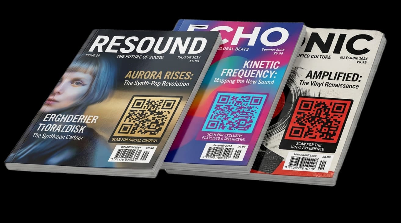 Magazine Cover With QR Code Magazine Cover With QR Code
