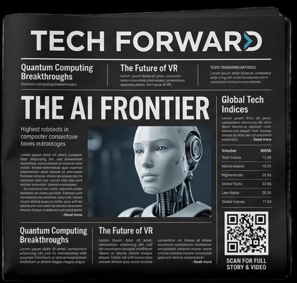 Print Ad Layout With QR Code Print Ad Layout With QR Code